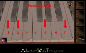 Escape Through History Level11 piano keyboard